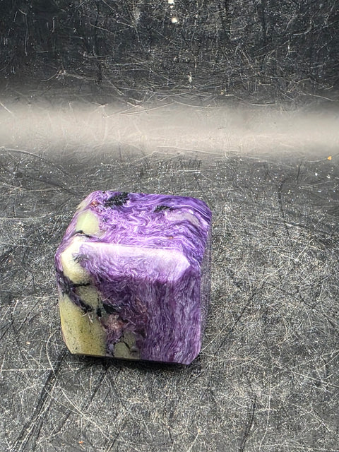 Super rare charoite cube! 2.2 ounces, 1.1 inch by 1.1 inch