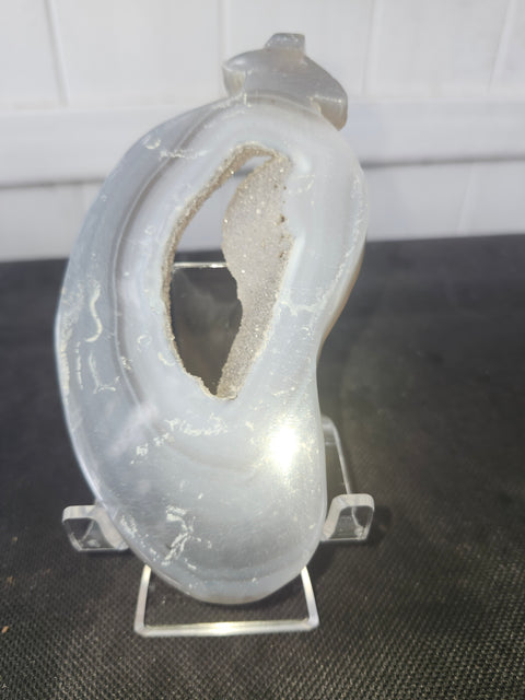 Druzy agate Jalapeño peper! 6 ounces 5 inches tall