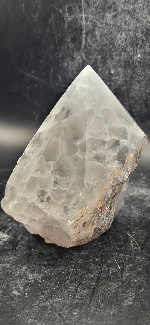 Druzy agate polished top point! 11.3 ounces, 3.4 inches tall, 3.3" wide