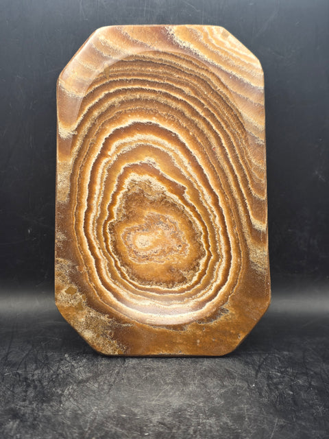 Large aragonite rectangle dish! 12.4 ounces, 6.7 inches by 4.2"