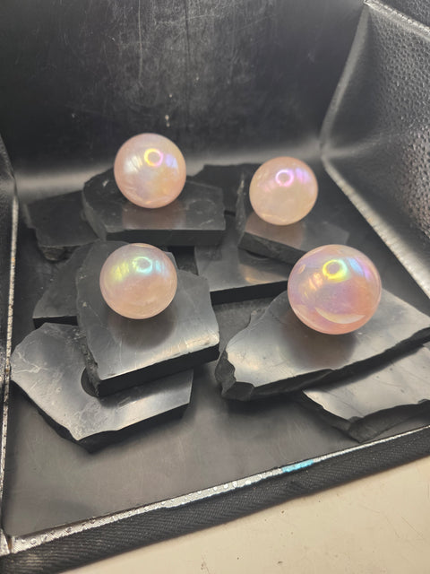 Shungite sphere holder! 3.9 too 4.2 inches long!