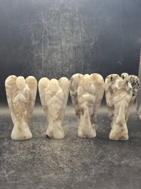 Moonstone gemstone angel! 3 inches tall, 2 ounces!