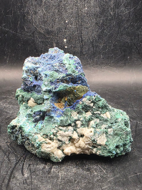 Raw Azurite chrysocolla crystal! 12.9 ounces, 3.2 inches wide!