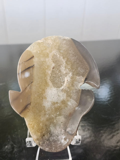 Druzy agate elf! 3.74 inch tall, 2.71 inch wide, 5 ounces