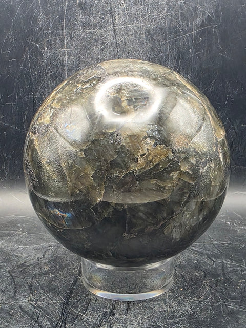 Large Labradorite sphere! 2.10 pounds, 3.6 inches, 92.8mm