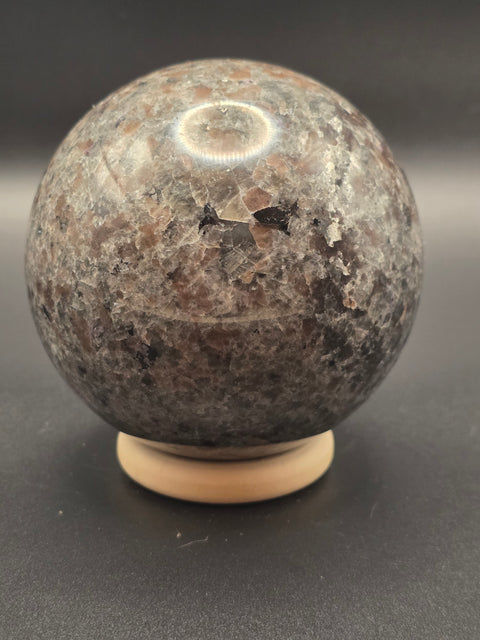 Large flame stone yooperlite sphere! 77.4mm, 3 inches, 1.6 pounds