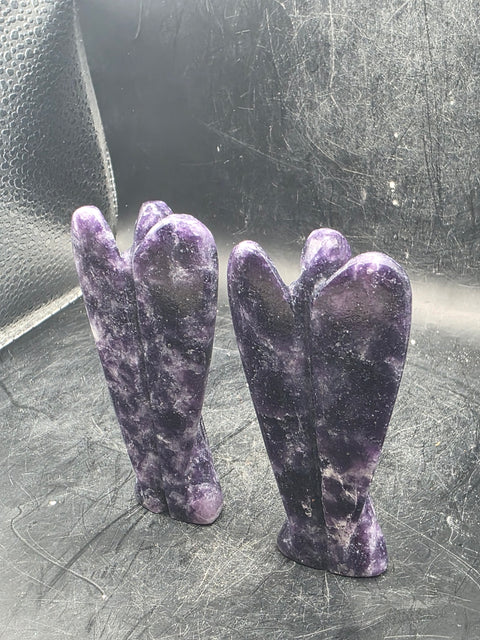 Lepidolite angel! 3 inches tall, 1.7 ounces!