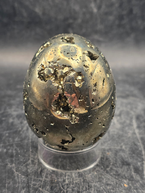 Pyrite egg! 8.7 ounces, 2.2 inches tall