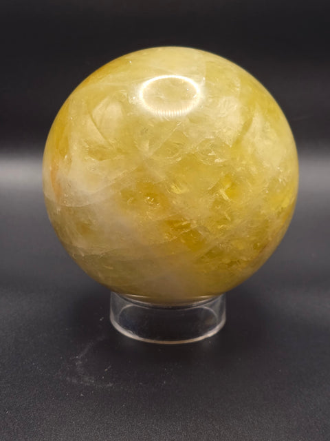 Large citrine sphere! 92mm, 3.6 inches, 2.7 pounds