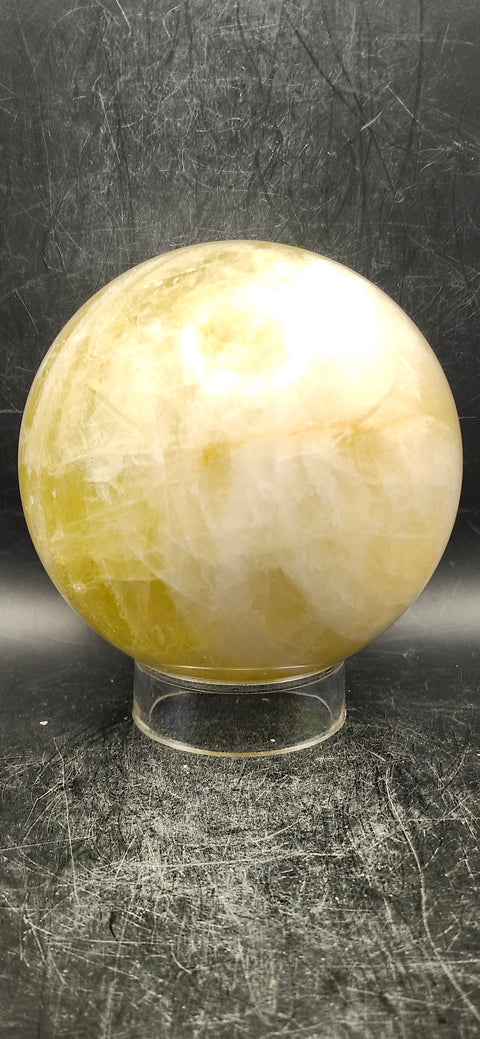 Citrine sphere! 87.8mm, 3.4 inches, 2.1 pounds!