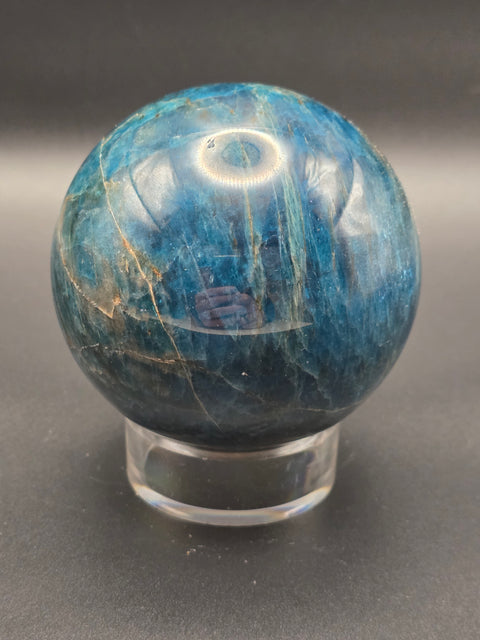 Blue apatite sphere! 72.3mm, 2.8 inches, 1.6 pounds