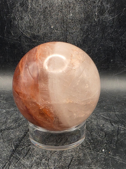 Red hematoid fire quartz sphere! 64.7mm, 2.5 inches, 13.4 ounces