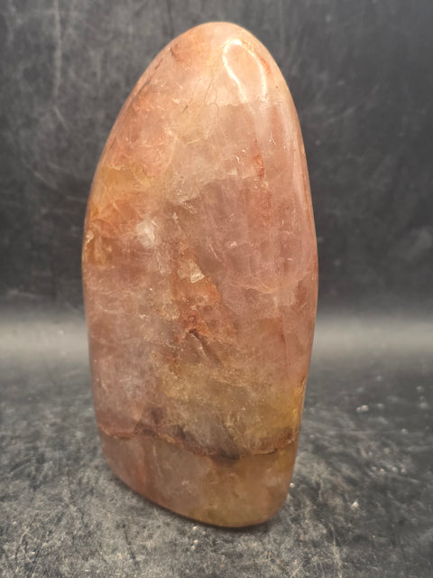 Red hematoid fire quartz free form! 13 ounces, 4.1 inches tall, 2.6" wide