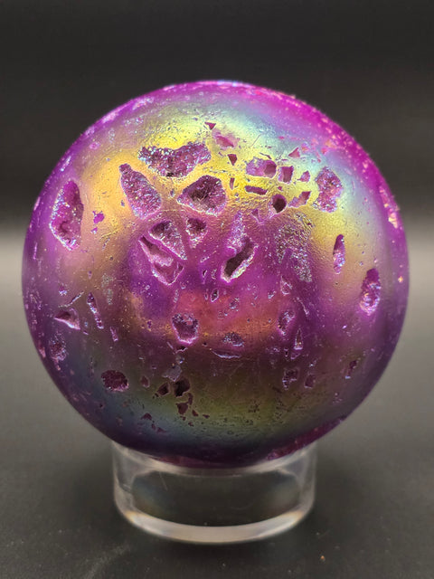 Pink aura sphenlerite sphere! 79.7mm, 3.1 inches, 1.5 pounds