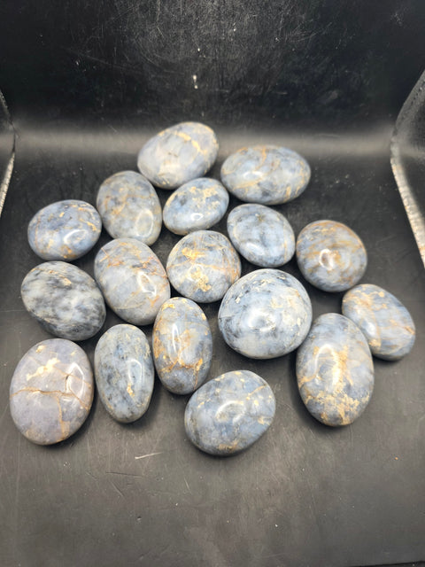 Blue opal palm stone! 1.5 too 2.1 inches!