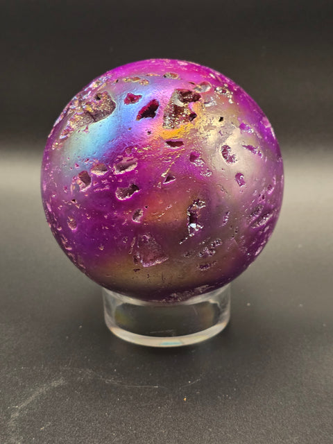 Pink aura sphenlerite sphere! 79.7mm, 3.1 inches, 1.5 pounds