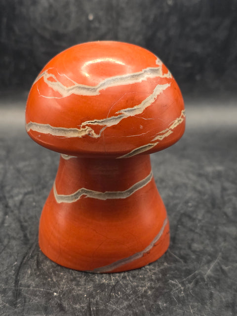 Brecciated jasper mushroom! 10.6 ounces, 3 inches tall!