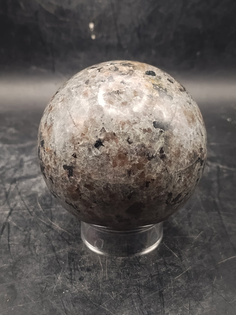 Flame stone sphere "yooperlite"! 60mm, 2.3 inches, 10.4 ounces