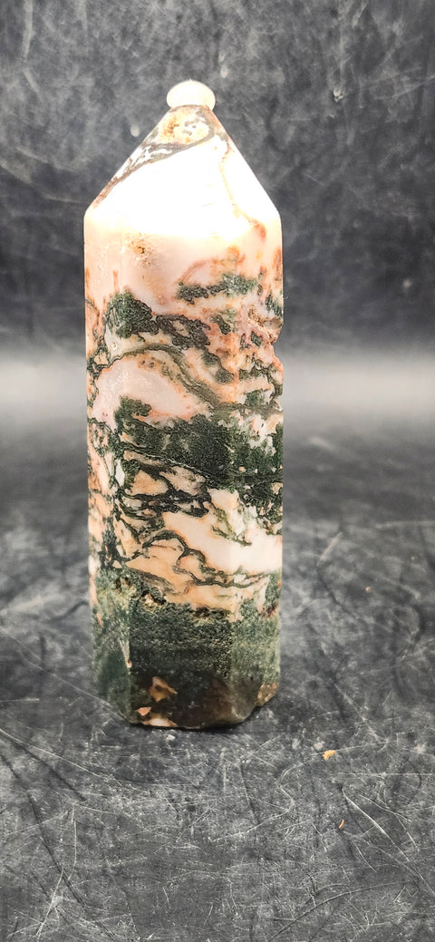 Tree agate tower! 3.5 inches tall, 3.3 ounces!