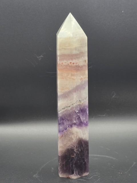 Large dream amethyst tower! 14.9 ounces, 7 inches tall