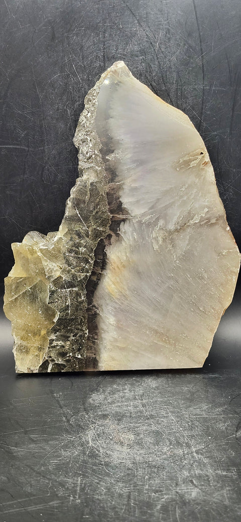 Agate slab! 14 ounces, 6 inches tall, 4.5 inchs wide