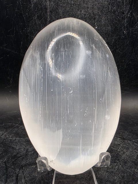 4 inch Selenite palm stone!! 7 ounces!