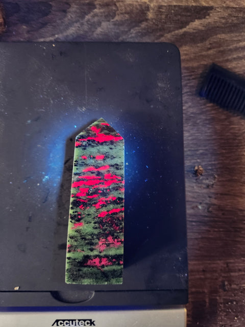 3.5 to 4 inch ruby in zoisite tower uv reactive