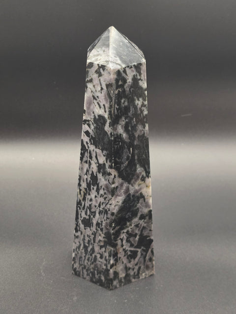 Large Indigo gabbro tower! 6 inches tall, 1.4 pounds