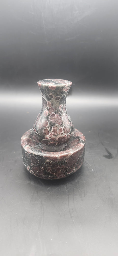 Astrophyllite garnet firework bowl and vase set!! 10 ounces