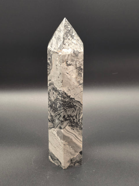 Large Picasso jasper tower! 7 inches tall, 1.4 pounds
