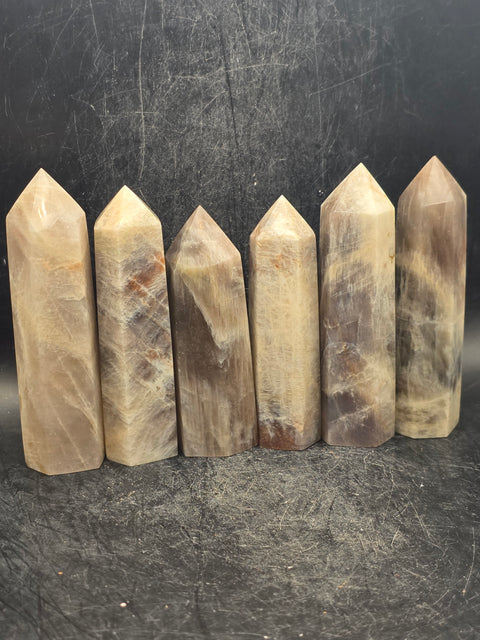 Blue flash moonstone tower! 3 too 3.5 inches tall!