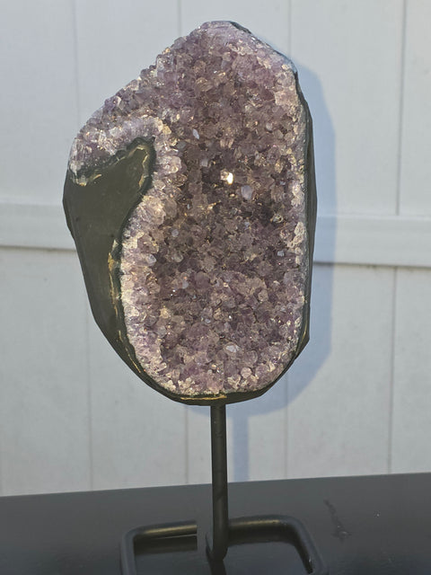 XXL grade AA amethyst on metal stand 4.15 pounds 11 inches tall with stand