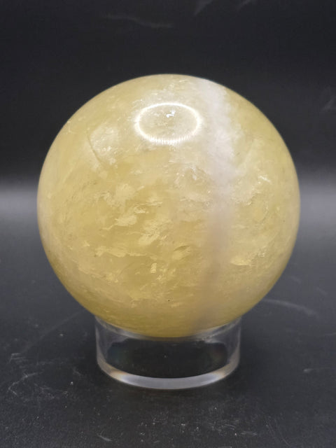 Large citrine sphere! 76.4mm, 3 inches, 1.6 pounds!