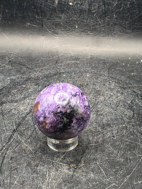 Super rare charoite sphere! 29.9mm, 1.1 inches, 1.6 ounces