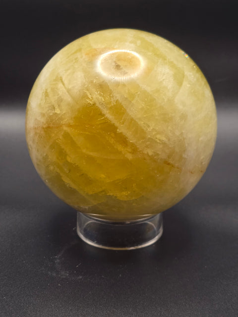 Large citrine sphere! 92mm, 3.6 inches, 2.7 pounds