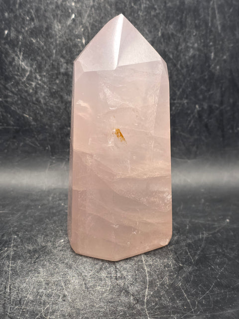 Large rose quartz tower! 12.8 ounces, 4.1 inches tall