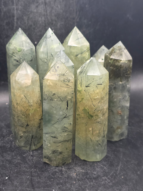 Prehnite tower! 2.9 too 3.7 inches tall!