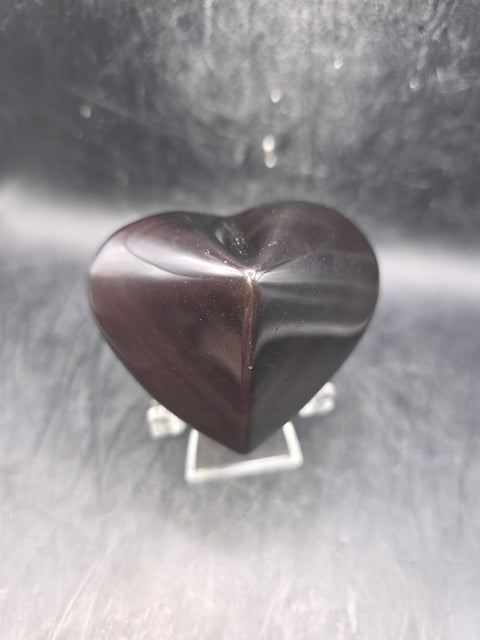 Rainbow obsidian heart! 6 ounces! 2.5 inches wide, 2.1" tall