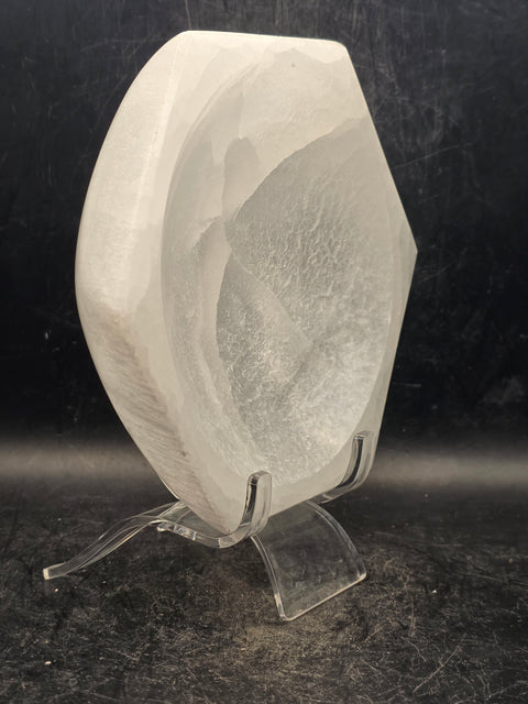 Selenite hexagonal bowl! 4.7 inches wide!