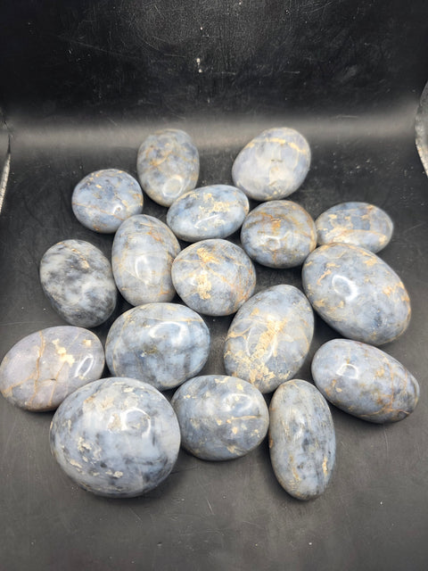 Blue opal palm stone! 1.5 too 2.1 inches!