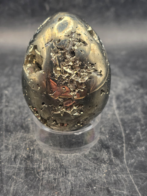 Pyrite egg! 6.5 ounces, 2.1 inches tall