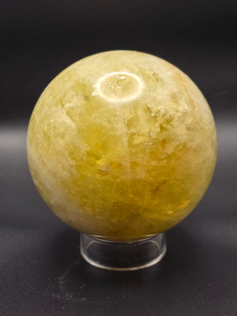 Large citrine sphere! 92mm, 3.6 inches, 2.7 pounds