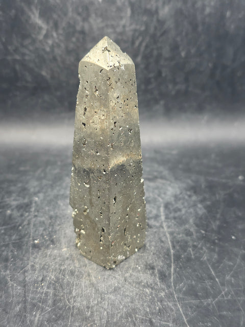 Pyrite tower! 4.9 ounces, 3.3 inches tall