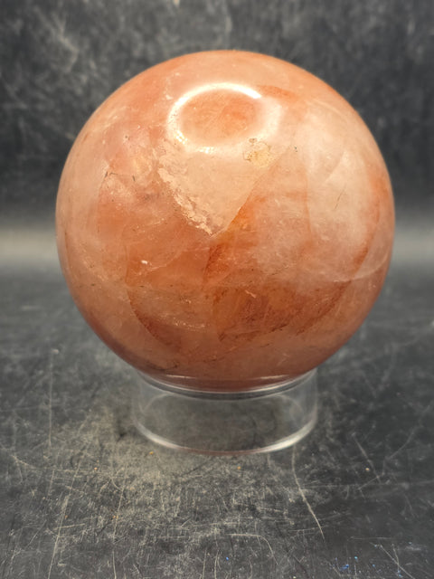 Fire quartz "red hematoid" sphere! 76.9mm, 3" 1.6 pounds