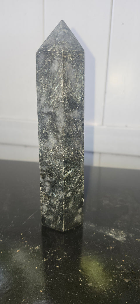 Large larvikite tower! 7 inches tall, 1.3 pounds