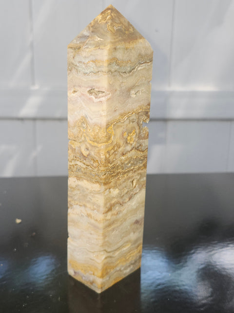 Yellow jasper tower! 6.5 inches tall, 14 ounces