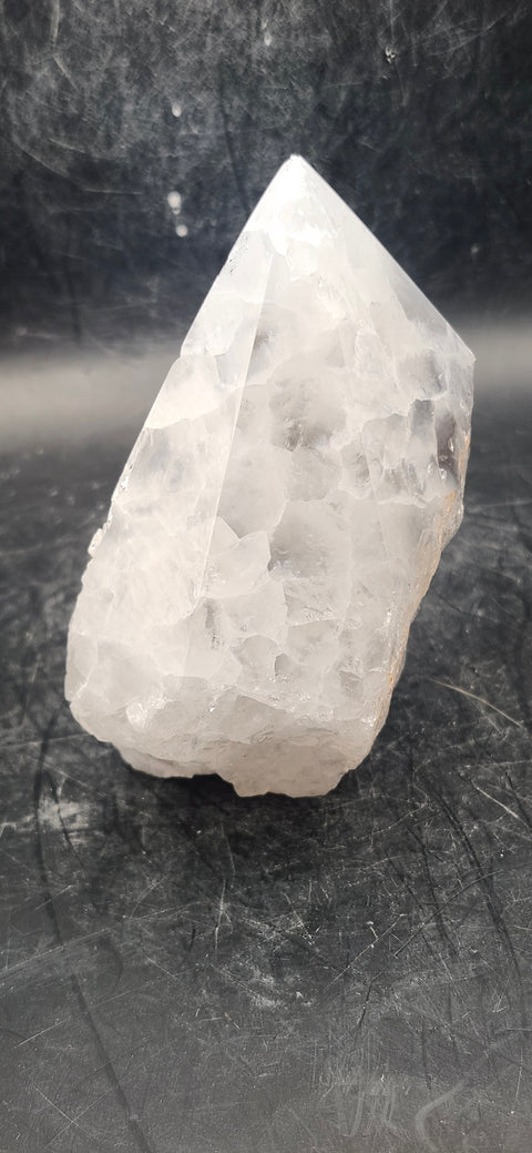 Druzy agate polished top point! 11.3 ounces, 3.4 inches tall, 3.3" wide