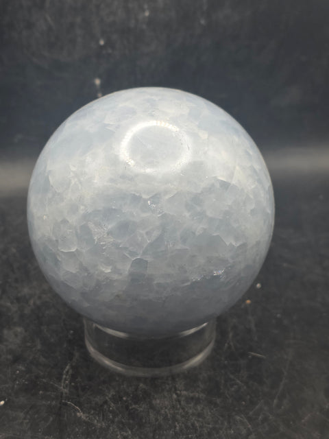 Blue calcite sphere! 76mm, 3 inches, 1.6 pounds!