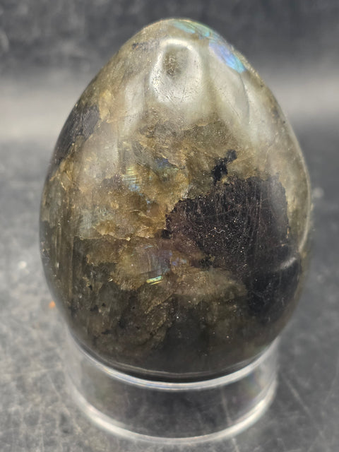 Labradorite egg! 9.8 ounces, 2.7 inches tall, 2 inches wide