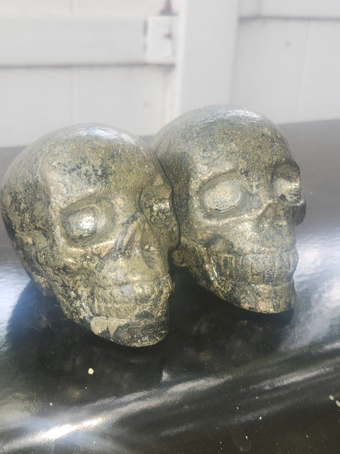 Pyrite skull! 1.7 pounds, 3.6 inches long, 3 tall, 2.2 wide